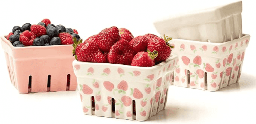 Pumtus 4 Pack Ceramic Strawberry Kitchen Bowl at Amazon