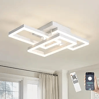 Square White LED Flush Mount Ceiling Light - Affordable Amazon Finds
