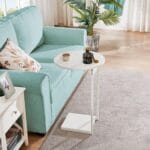 WOHOMO Side Table Living Room Small End Table for Small Space 25.6 C Shaped Tall Slide Under Couch Tables